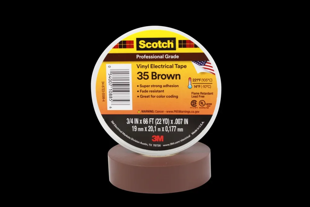 3M Scotch 35 Eltejp 19mm, 20m, röd - Bild 2