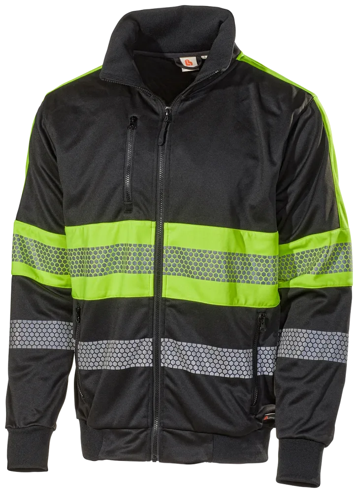 L.Brador 6112P Varseltröja svart/hi-vis gul, klass 1 XL