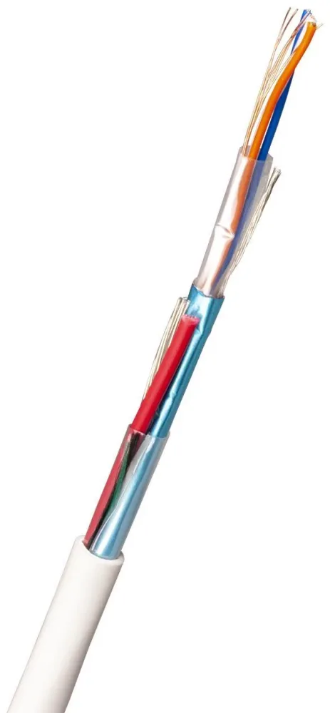 Nexans FLAQQBR Larmkabel 8 mm ytterdiameter, vit 500 m, bobin
