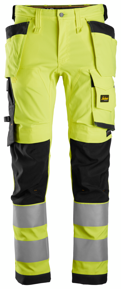 BYXA SNICKERS WORKWEAR 6243 STRETCH HF AW 56, VARSELGUL/SVART