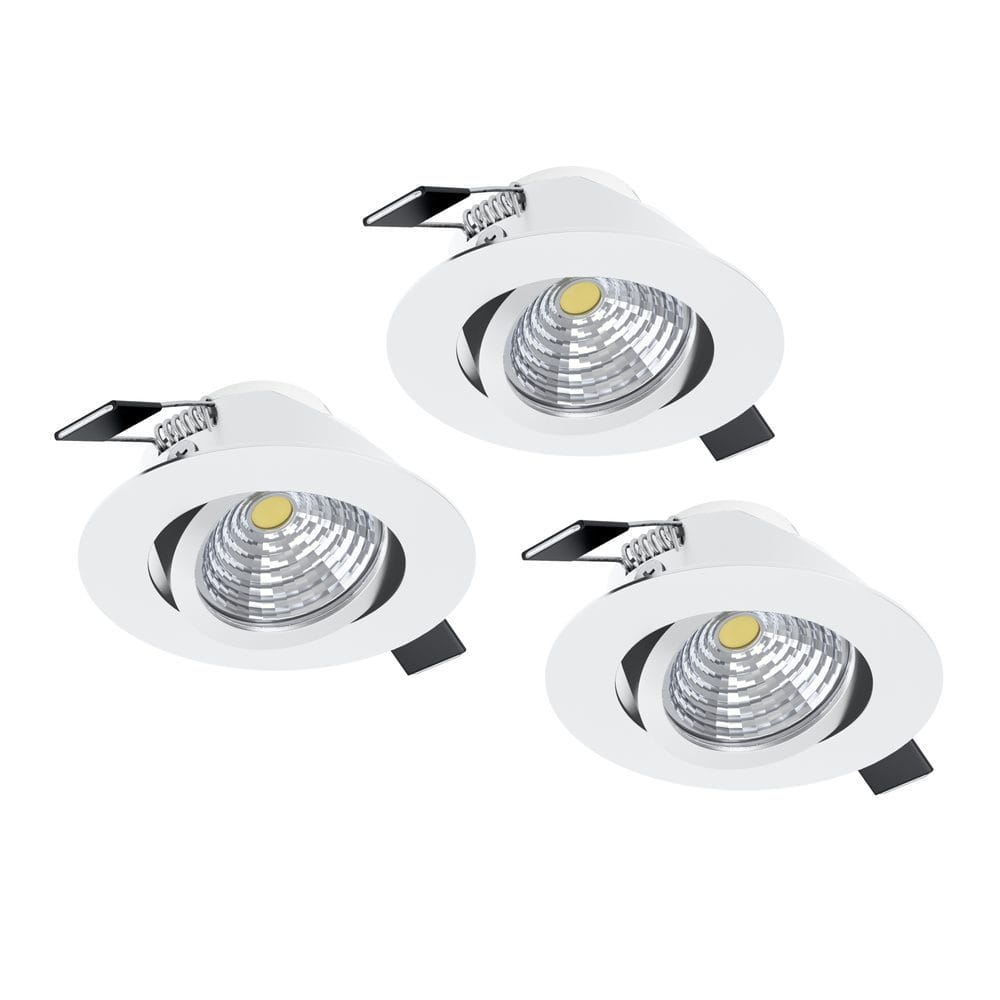 Infälld Lampa Saliceto Mobil Vit 4000K Set om 3