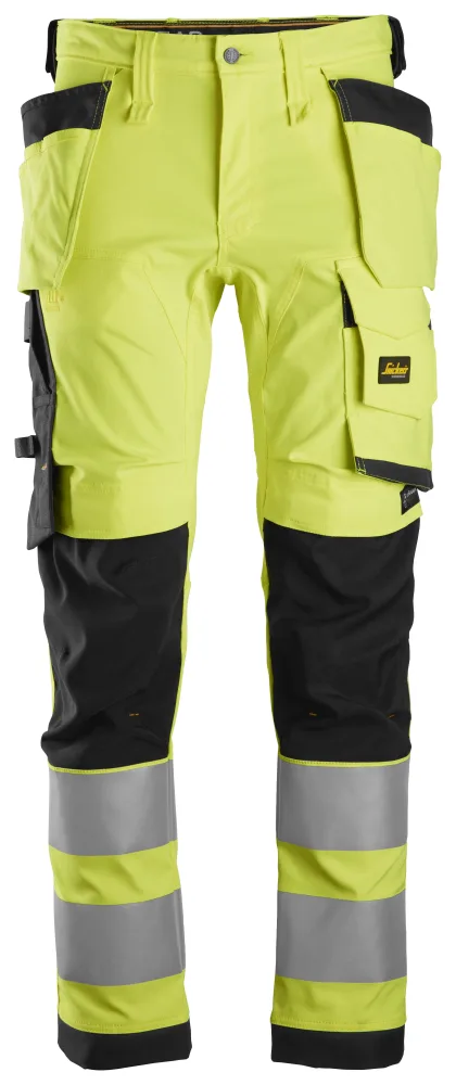 Snickers Workwear 6243 AllroundWork Arbetsbyxa varsel, gul/svart Varsel, Gul/Svart