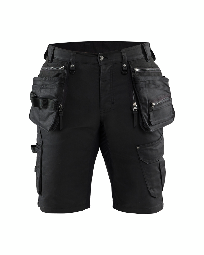 HANTVERKSSHORTS BLÅKLÄDER X1900 1992, 1141 STRETCH SVART/SVART C52