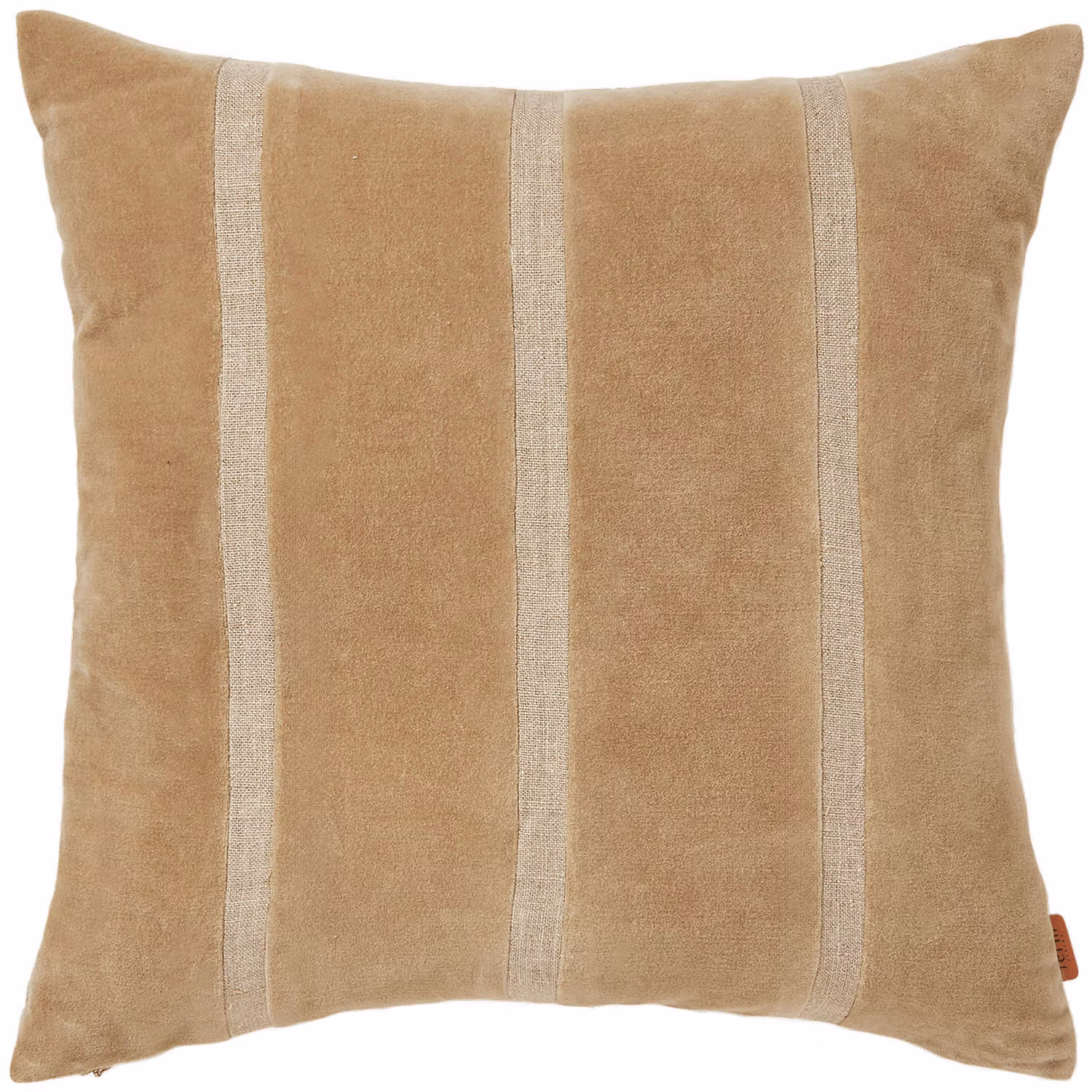 Senti Stripe Prydnadskudde 50x50 cm, Dark Sand
