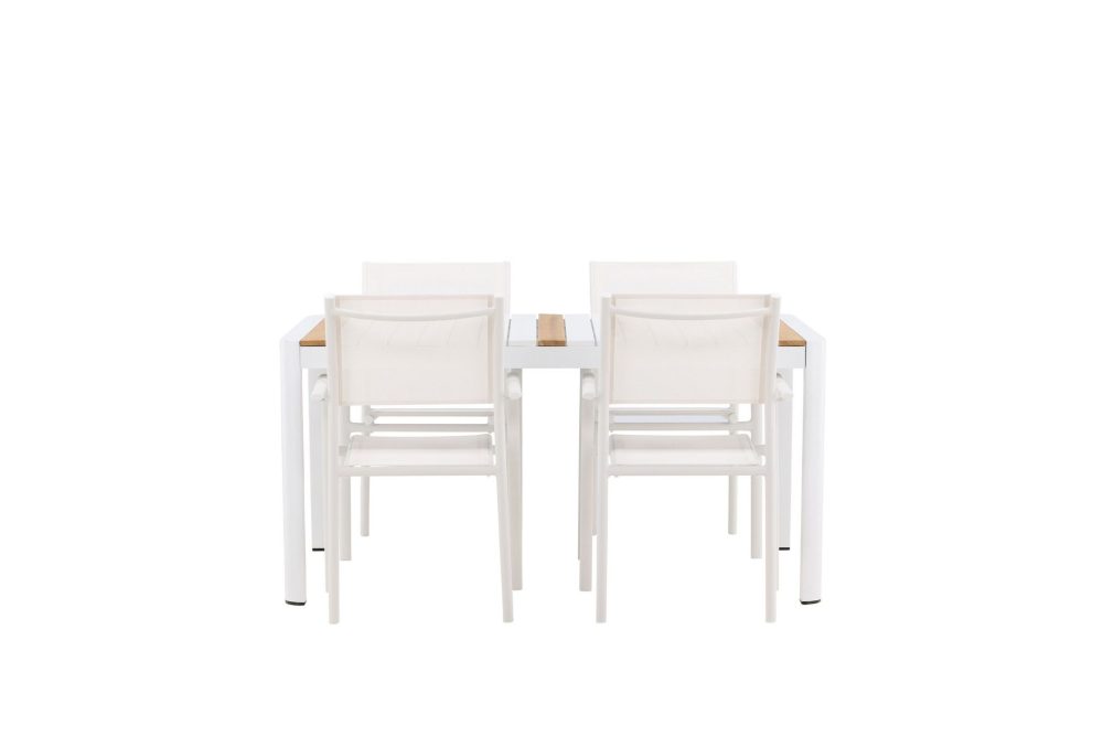 Togo Matgrupp Utomhus 150 cm Rektangulär med 4 Santorini Utestolar