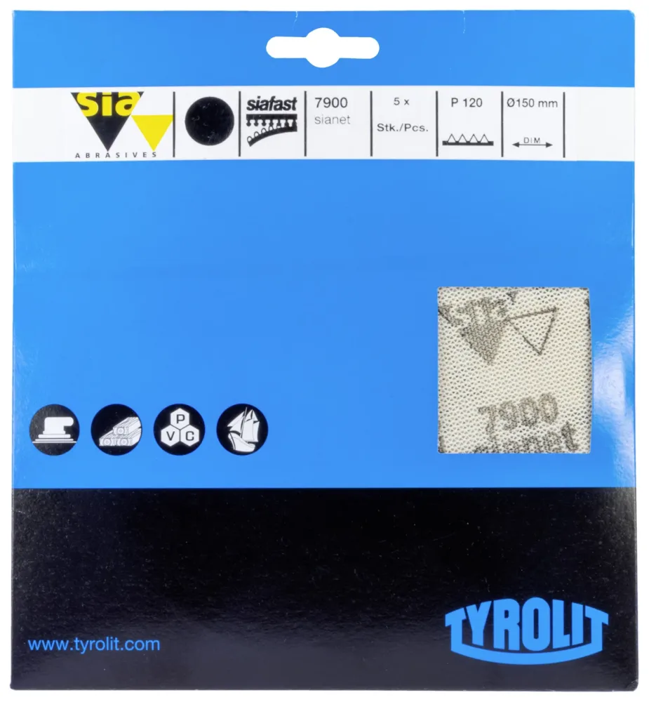 Tyrolit SIANET 7900 Slipnätsrondell 5-pack K80