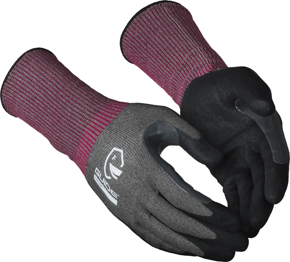 Guide Gloves 6606 Handske nitrildopp, skärskydd F, touch 10