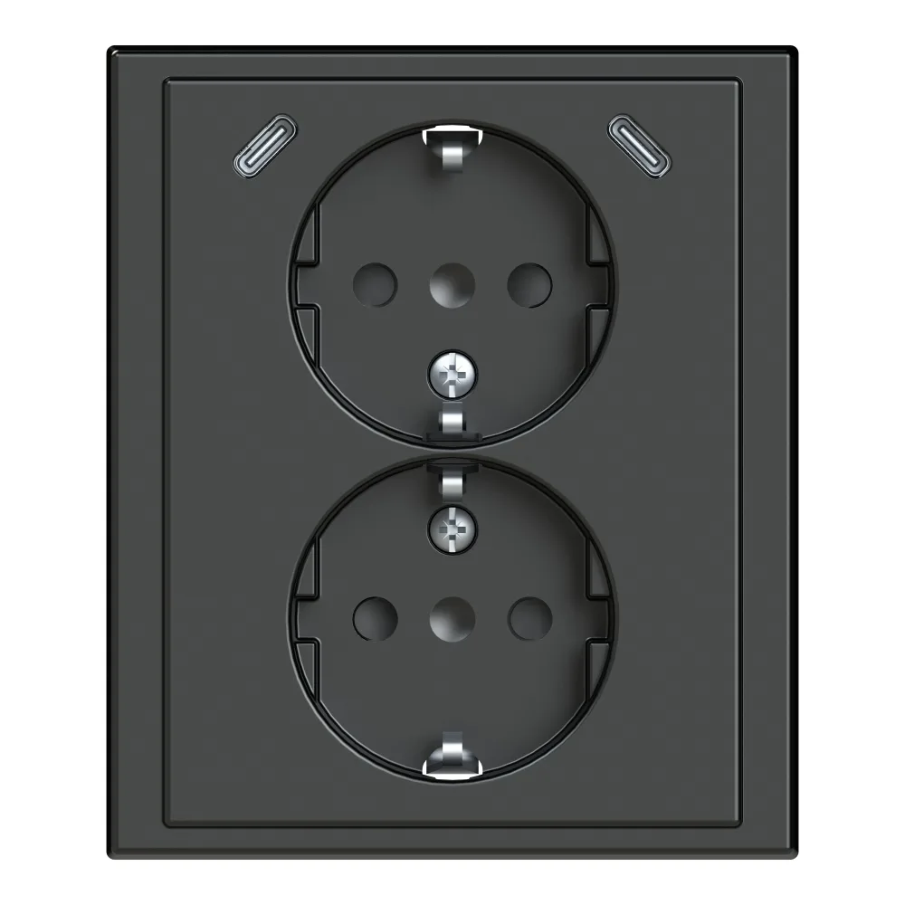 ABB Impressivo 302EUJ2USBC-84 Vägguttag 2-vägs, 2 x USB-C Vit - Bild 2