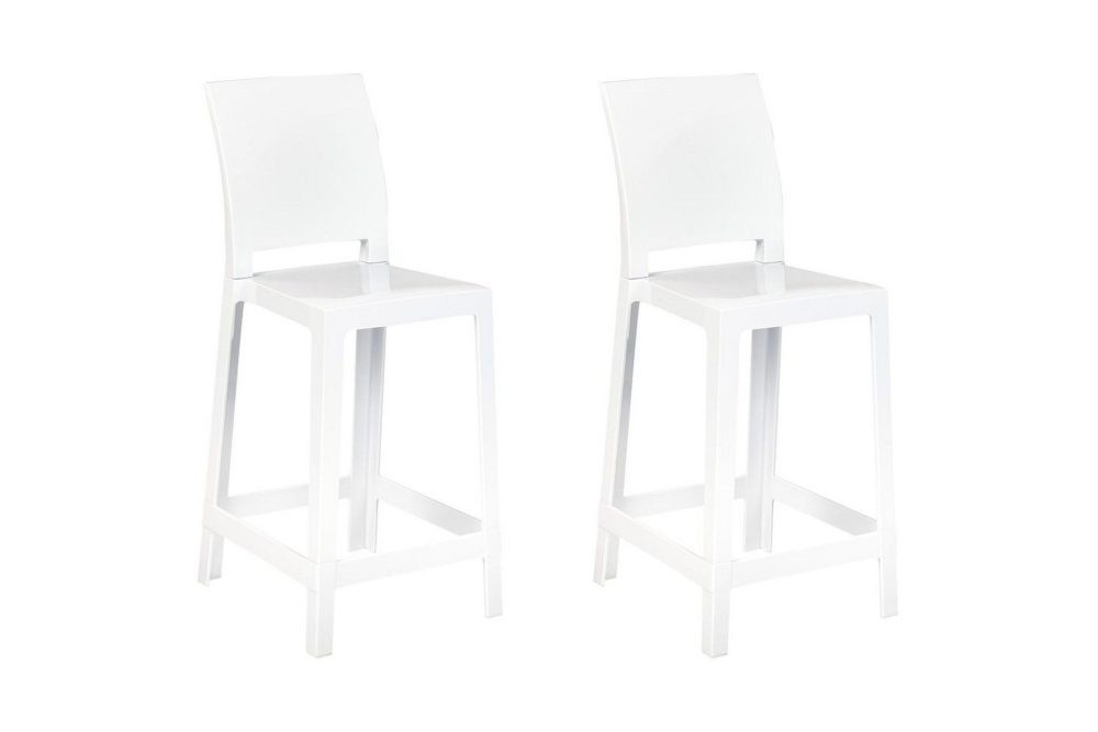 Barstol Wellington set om 2 Vit