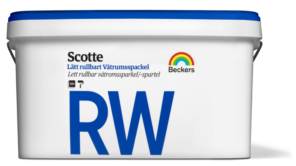 SPACKEL BECKERS SCOTTE RW BREPLASTA RULLBART VÅTRUM 12L