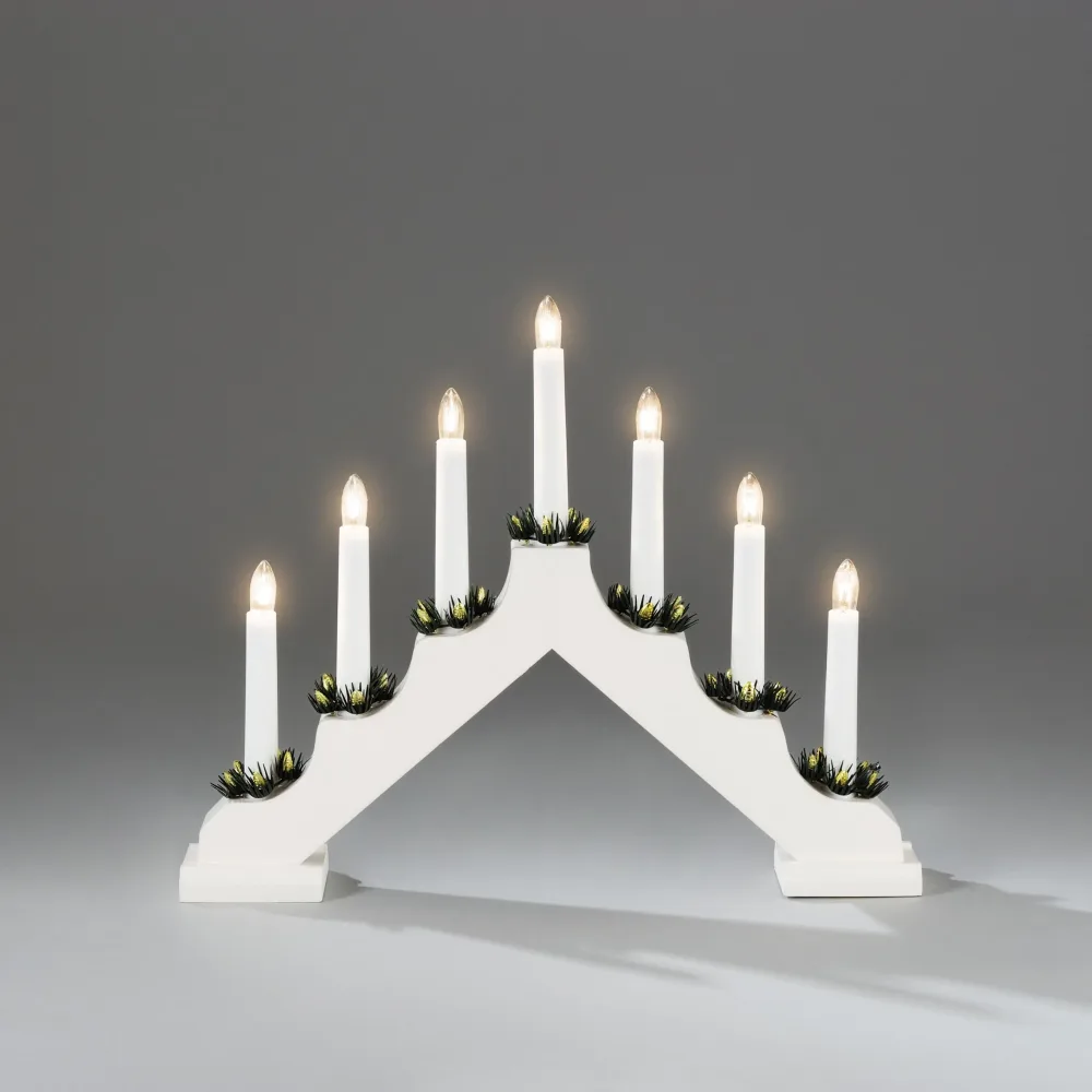 Konstsmide 2262-510 Adventsljusstake 7 ljus röd