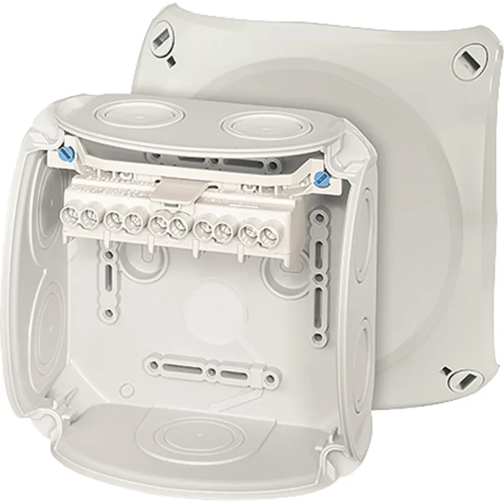 Hensel DK 0606 G Kopplingsdosa med plint, 6 mm 130 x 130 mm