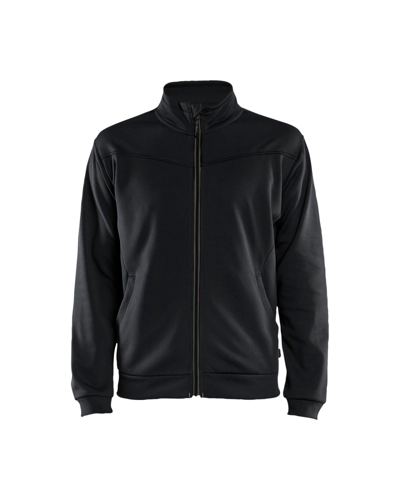 TRÖJA 3362 DRAGKEDJA SV/GR 4XL SVART/MÖRKGRÅ