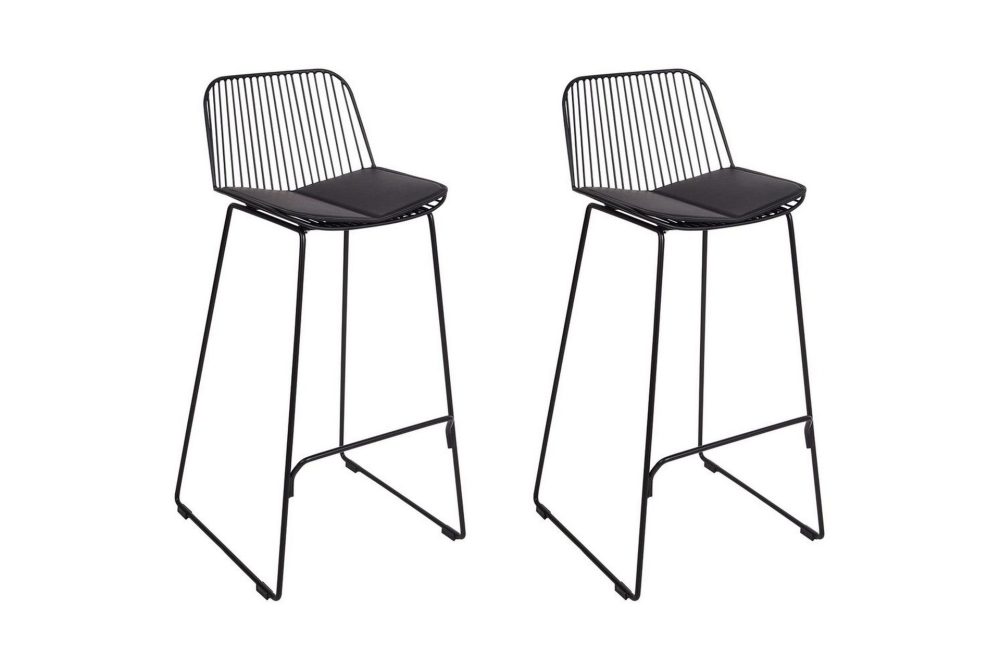 Barstol Pensacola set om 2 Svart