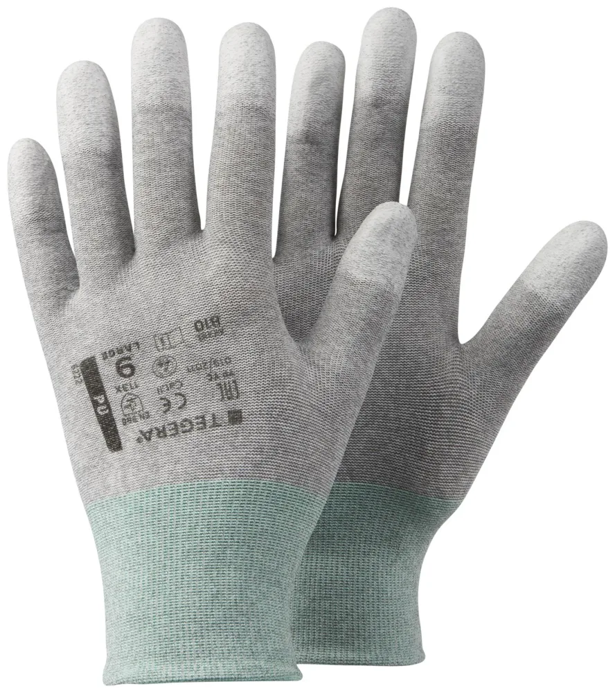 Tegera 810 Montagehandske ESD, Nylon/PU/Kolfiber 10