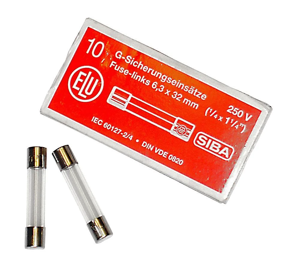 SIBA 7005961.0,16 Finsäkring 6 x 32 mm, trög, 10-pack 160 mA