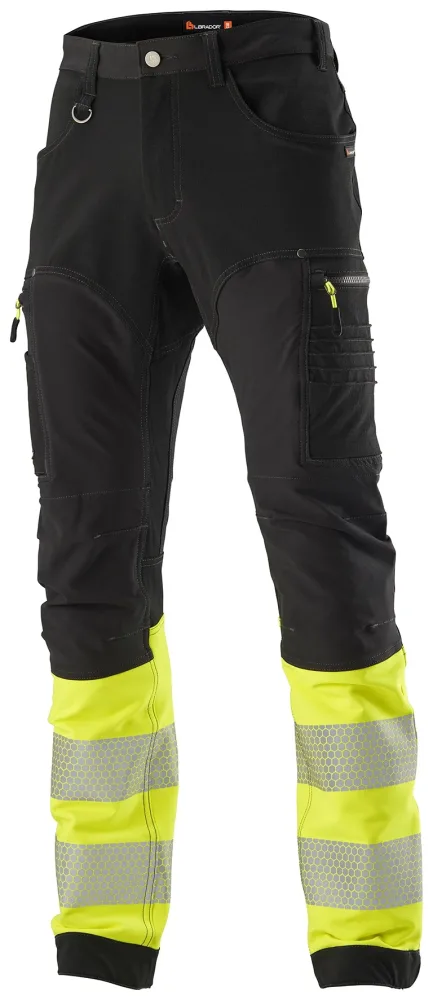 L.Brador 1031P Servicebyxa svart/hi-vis gul, klass 1 D88