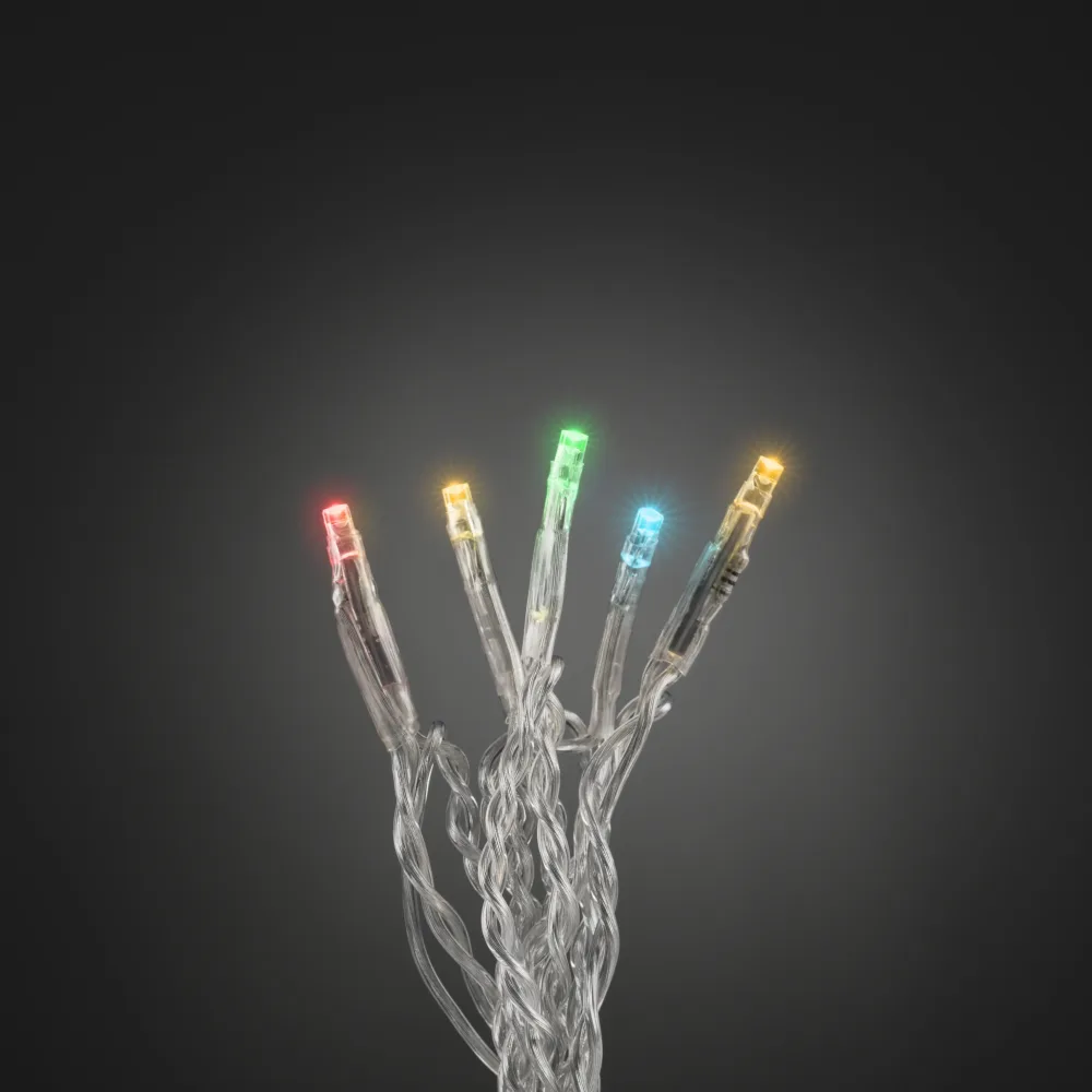 Konstsmide 6355-523 Ljusslinga färgade, transparent kabel 13.93 m