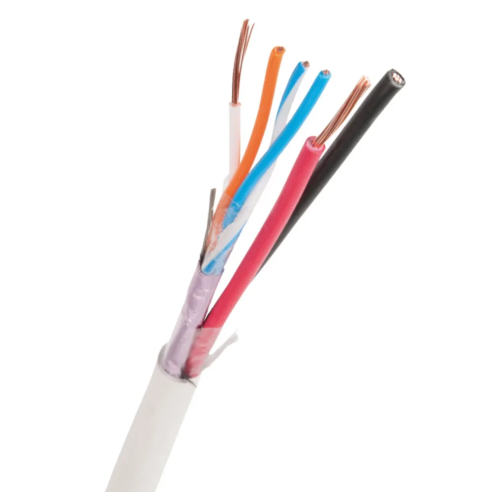 Nexans FLAQQBR Larmkabel 9.5 mm ytterdiameter, vit 500 m, trumma