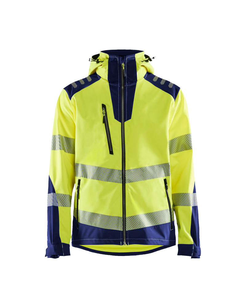 SOFTSHELLJACKA 4491 2513 VARSEL YELLOW/NAVY BLUE L
