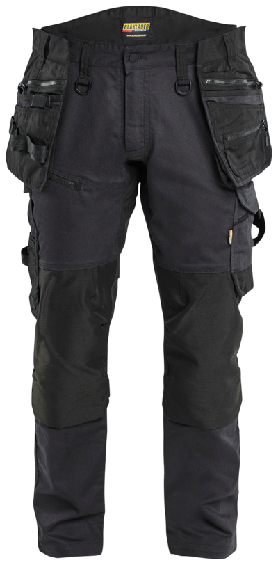 HANTVERKSBYXA BLÅKLÄDER MED STRETCH, SVART/SVART C52