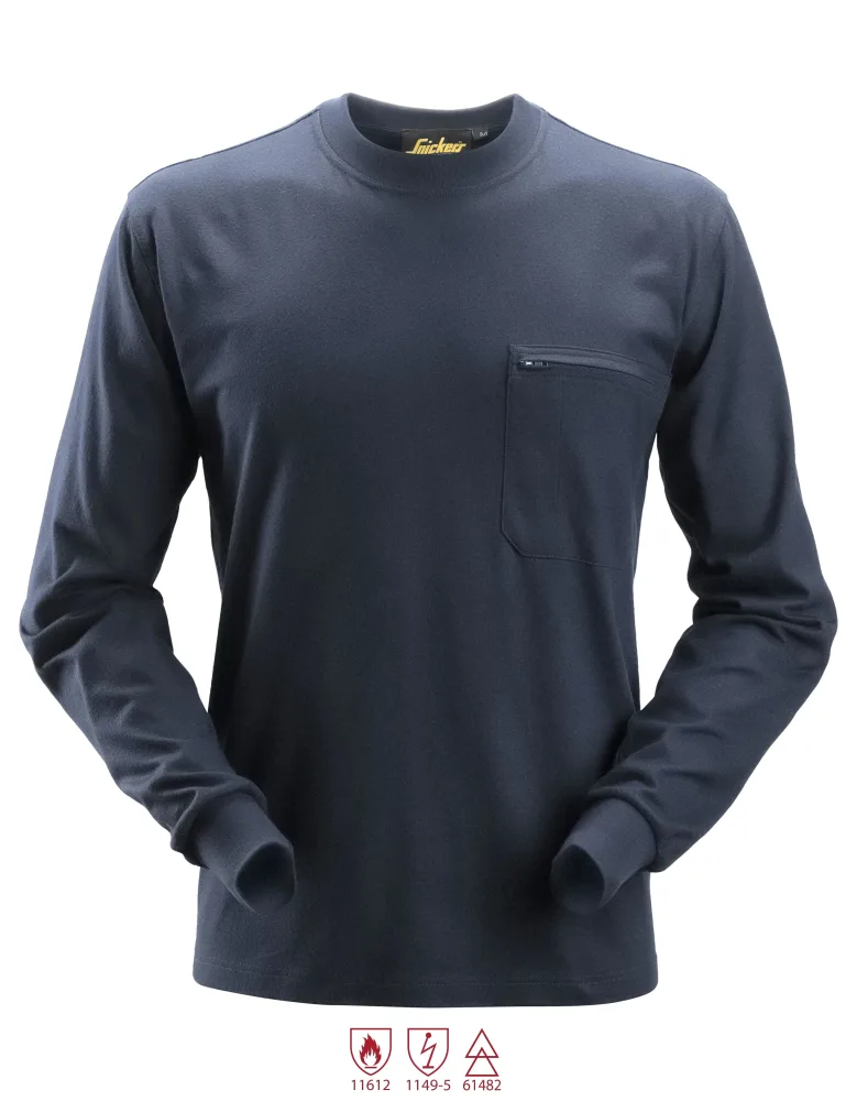 Snickers Workwear 2460 ProtecWork T-shirt marinblå, långärmad 3XL