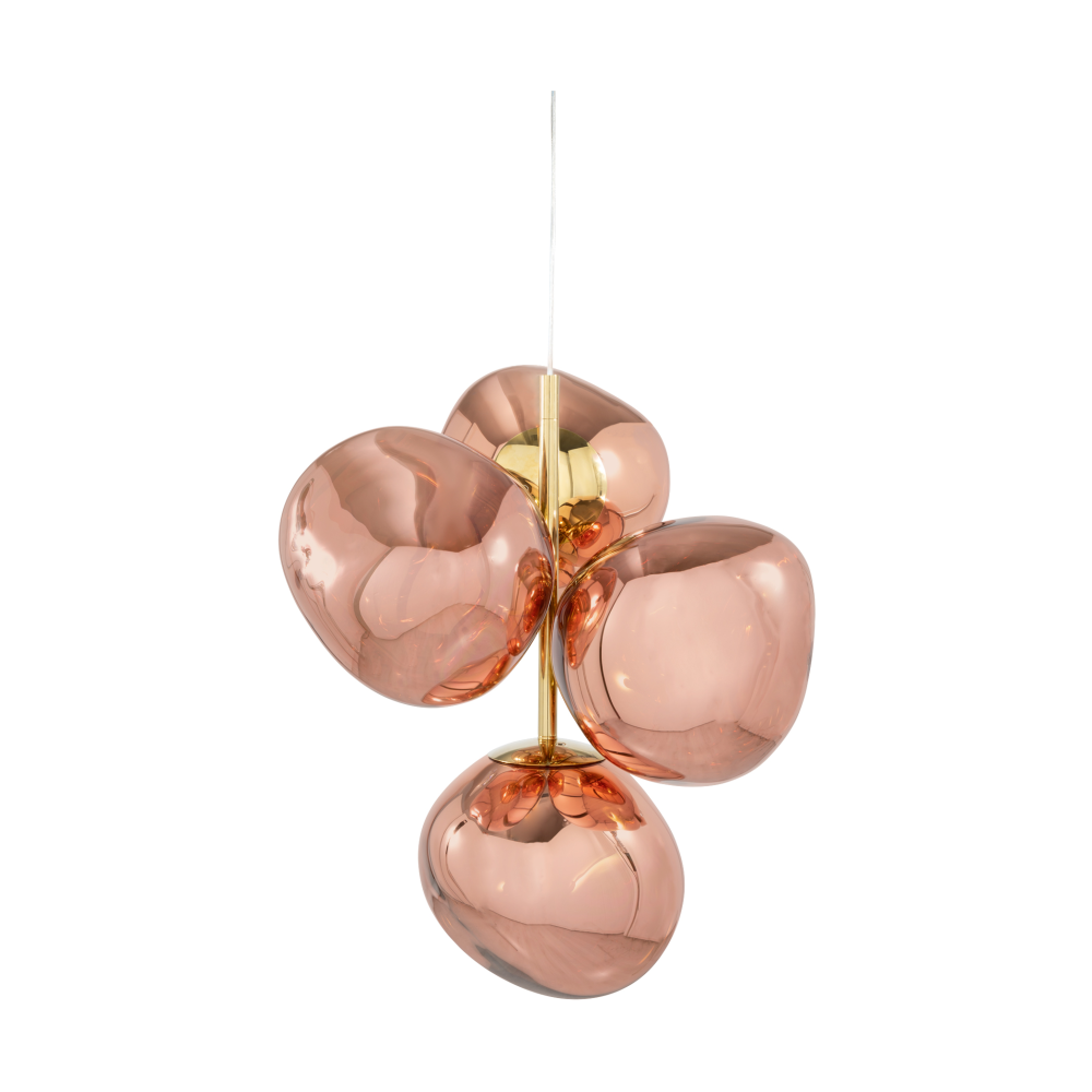 Melt Chandelier mini takkrona LED 63,4 cm, Copper