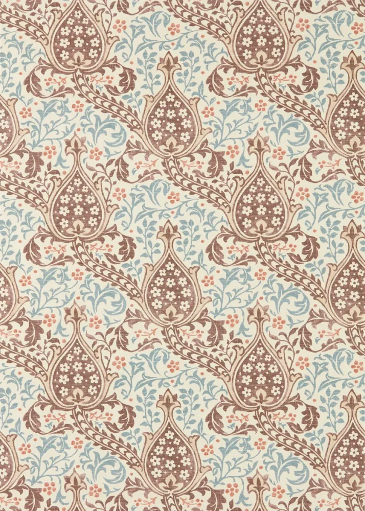Morris & Co - Persian Tulip Umber Mineral Blue