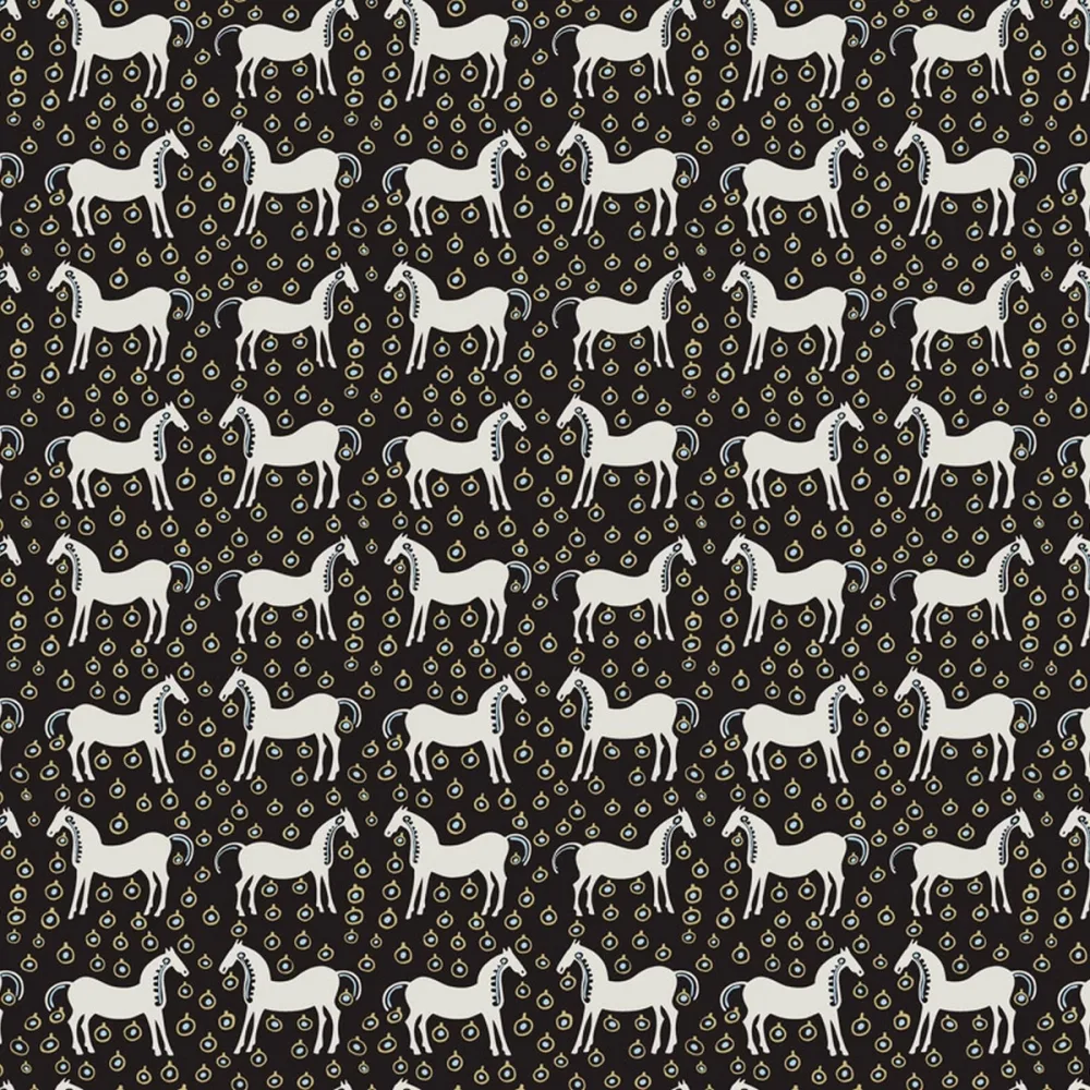 Marimekko 6 Musta Tamma 25170 Svart Tapet - Midbec | Stuvbutiken
