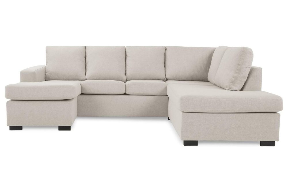 Crazy 4-sits Högervänd U-formad Small Soffa med Divan och Schäslong i Tyg