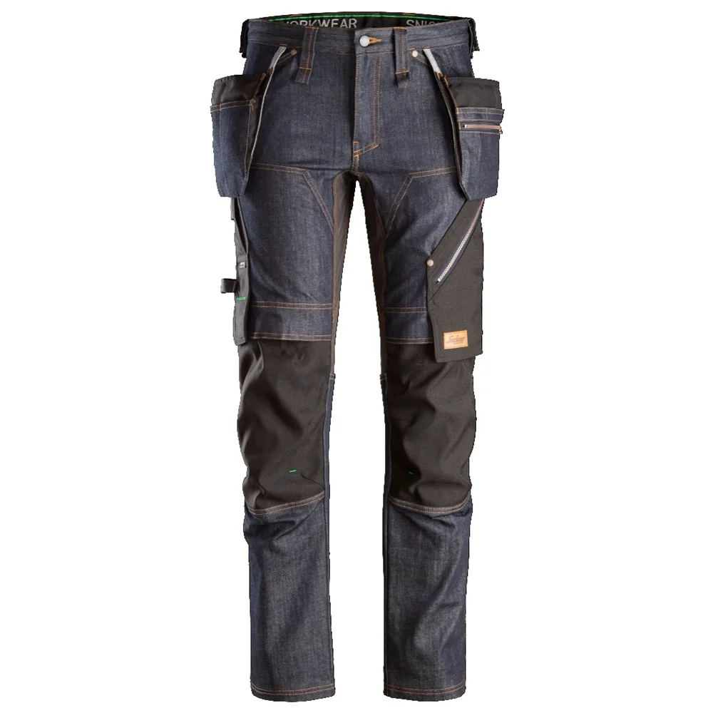 Snickers Workwear 6955 FlexiWork Arbetsbyxa denim/svart 44