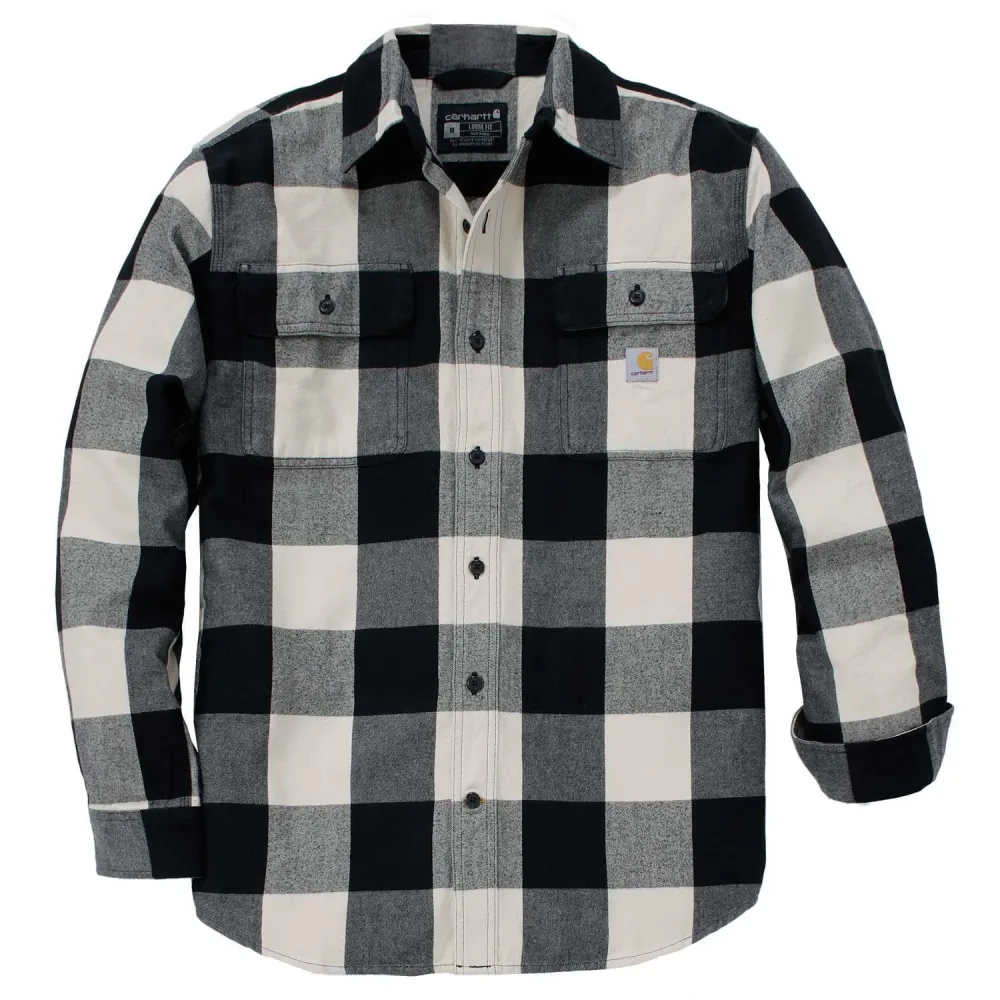 Carhartt 107013A16-M Flanellskjorta Trippelsydd, plaggtvättad och i borstad flanell Havremjölk