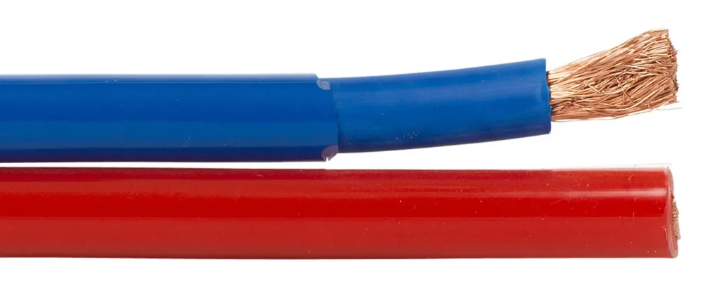 Rutab BITFLEX Anslutningskabel 2 x 35 mm, röd/blå 1 m, kapad