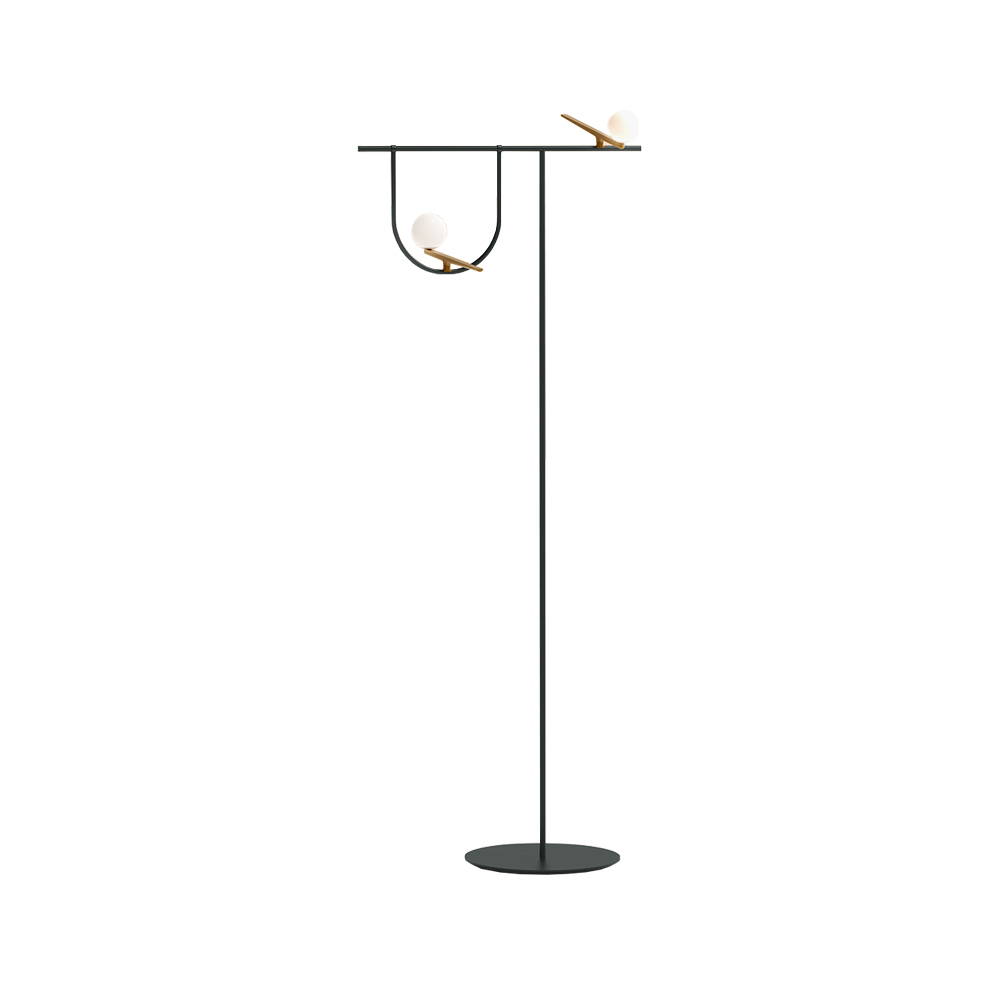 Yanzi F golvlampa, Black-brass