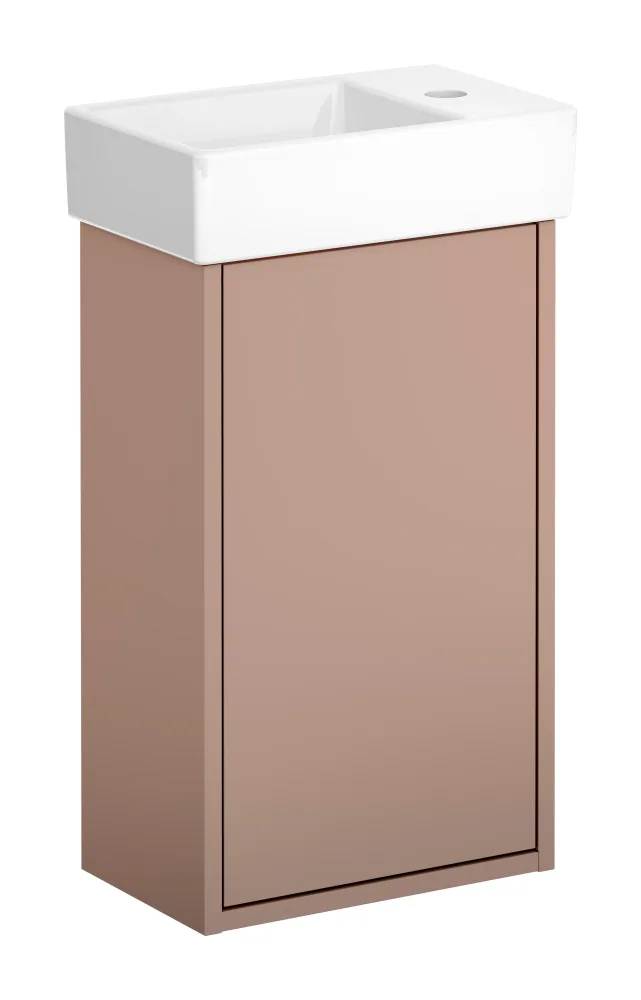 Gustavsberg Artic Small GB71ACVC34TL33R Kommodpaket askgrå/svart, 36 cm, höger Askgrå/svart