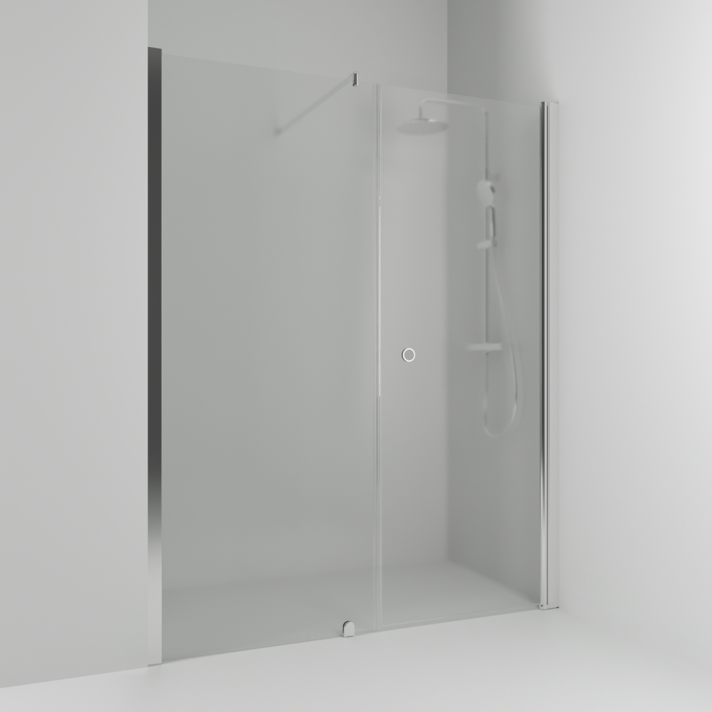 NISCHDUSCH SVEDBERGS RAK/FAST SK HG BL/FR 178, BLANK FROSTGLAS 178X198CM
