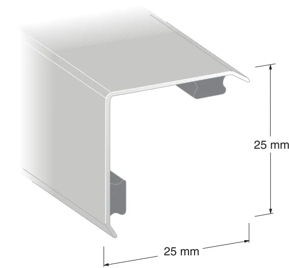 Duri 1163609 Hörnskydd självhäftande, rostfritt stål 1500 x 50 x 50 mm - Bild 2
