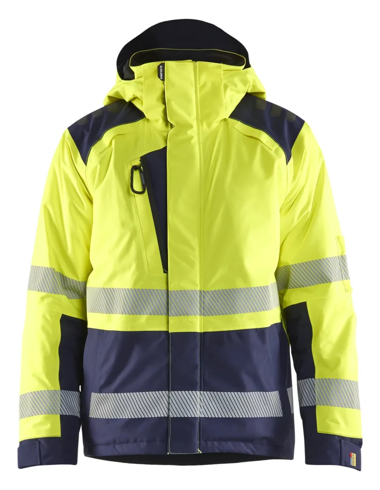 Blåkläder 445519873389XL Vinterjacka varsel, gul/marinblå XL