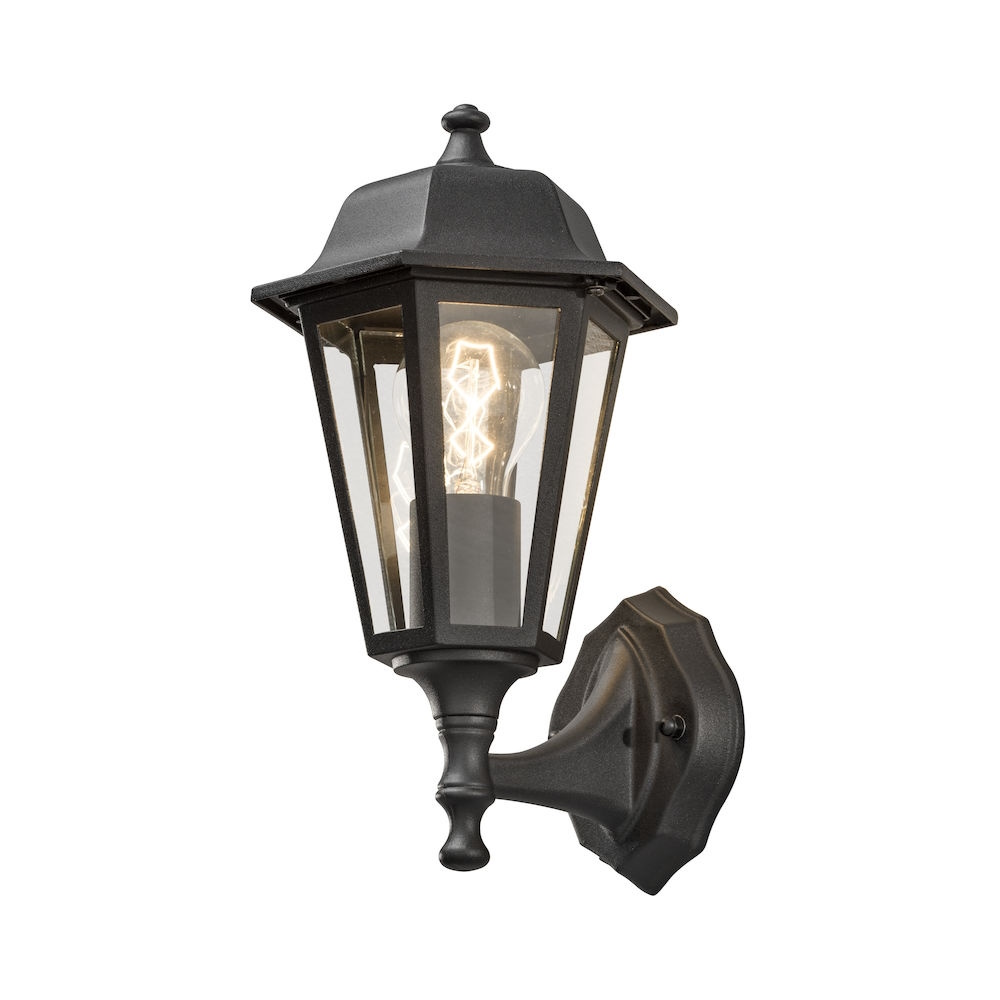 Vägglykta 31cm E27 230-240V IP23 Svart Konstsmide