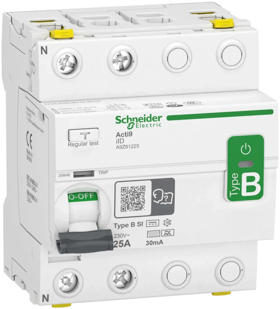 Schneider Electric Acti9 iID Jordfelsbrytare B-SI, 2-polig 40A, 30mA