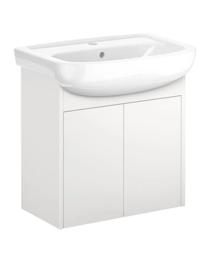 Gustavsberg Graphic Base GB71GBVC60AGWB Kommodpaket med dörrar, 55 cm, vit