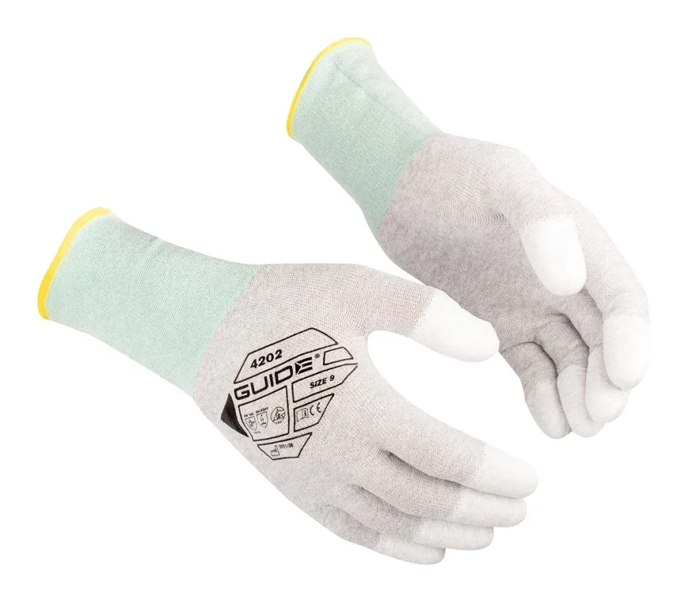 Guide Gloves 4202 Handske nylon, ESD, antistatisk, touch 6