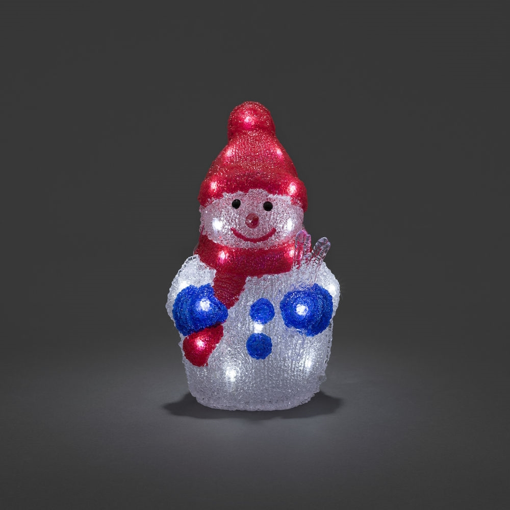 Snögubbe Akryl 30cm 24 LED IP44 Vit Konstsmide