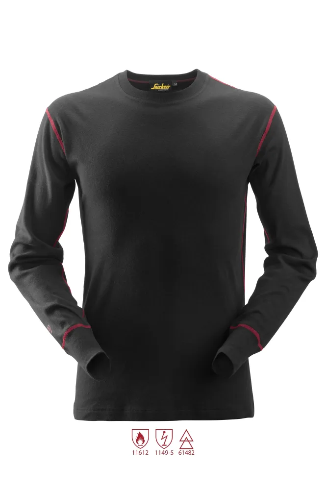 Snickers Workwear 9461 ProtecWork Undertröja svart, flamskydd M