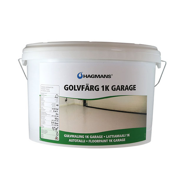 GOLVFÄRG HAGMANS 1K GARAGE GRÅ 4L
