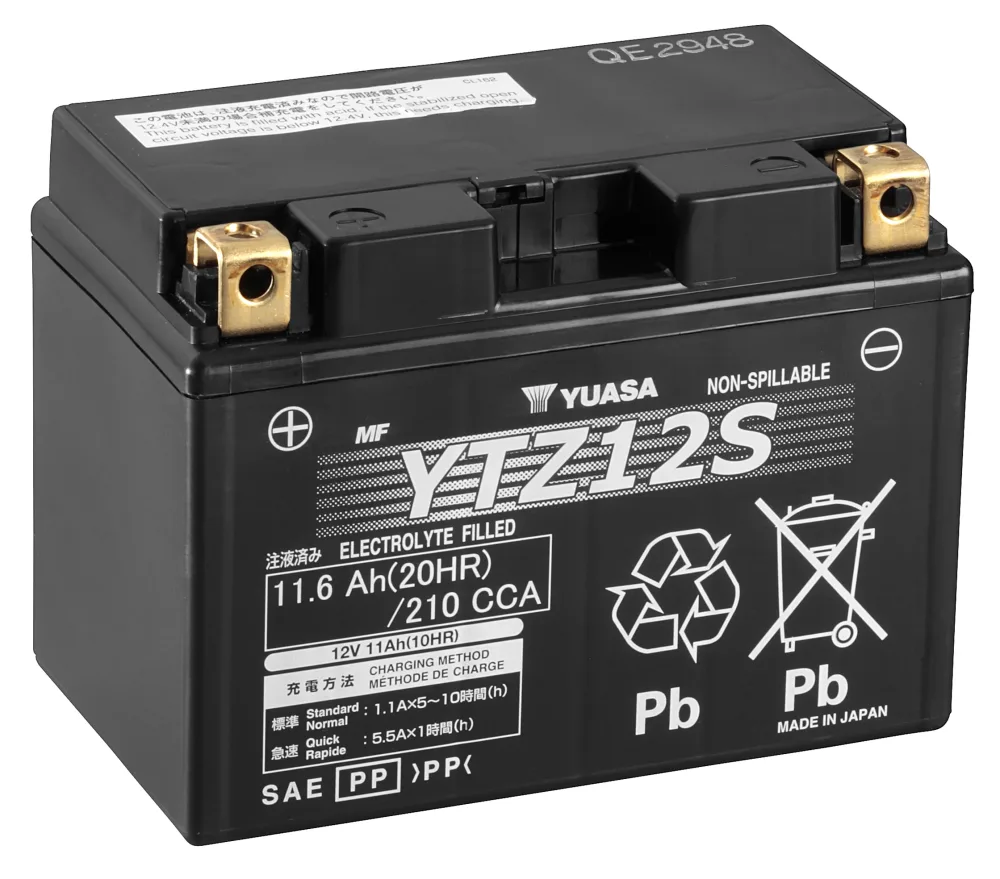 Yuasa YTZ12S Startbatteri 12V, 11,6 Ah