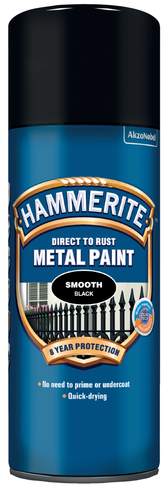 SLÄTLACK SPRAY SVART 400ML HAMMERITE