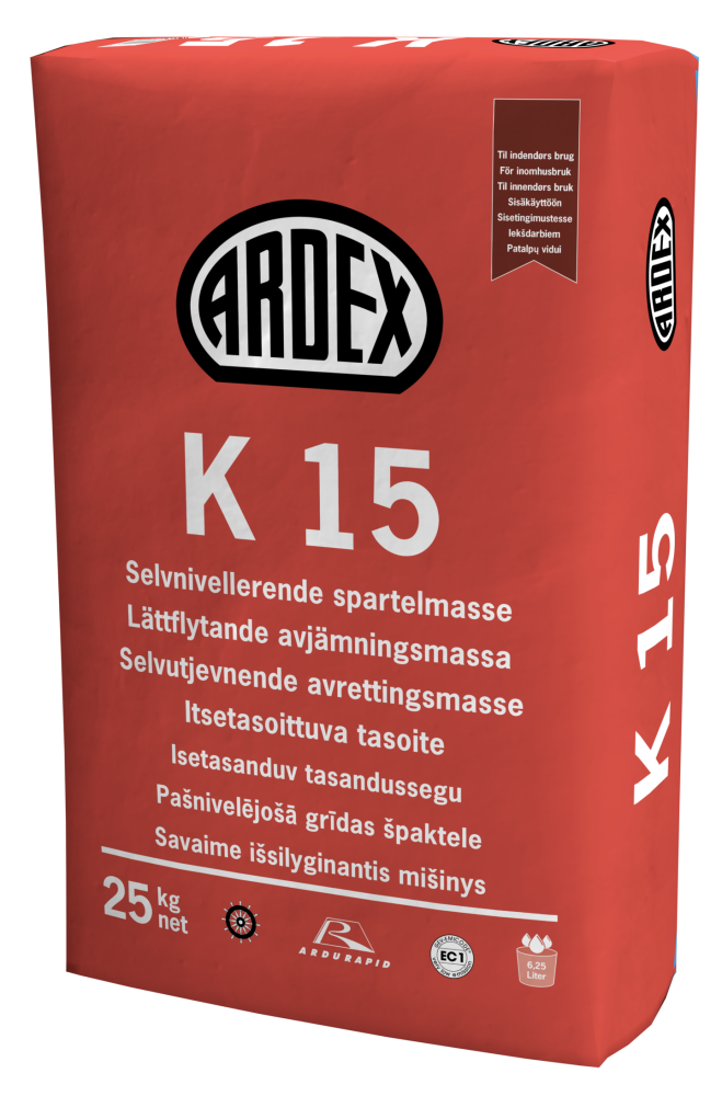 AVJÄMNINGSMASSA K15 25KG LAGRINGSTID 12MÅN