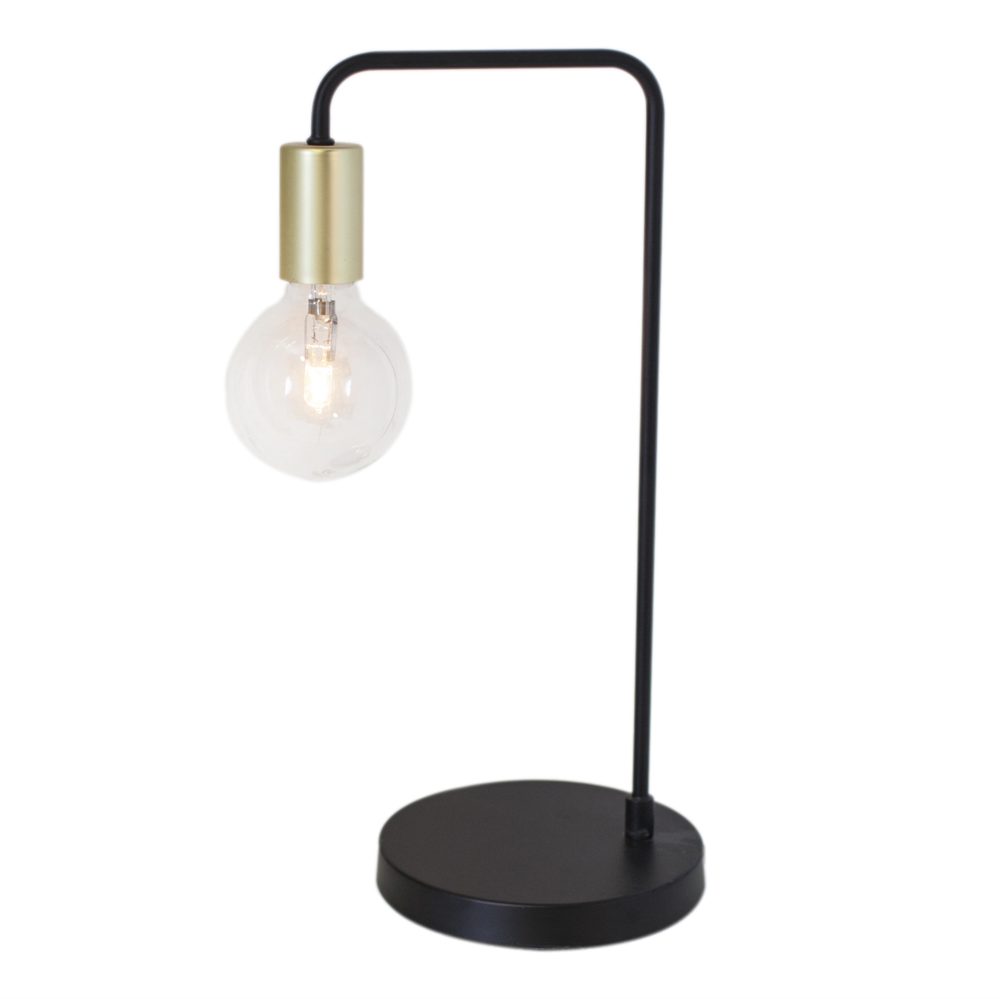 Fondi bordslampa, svart-mässing
