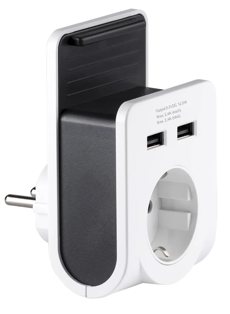 Gelia 4000060231 Laddstation 1-vägs och 2 x USB med hållare